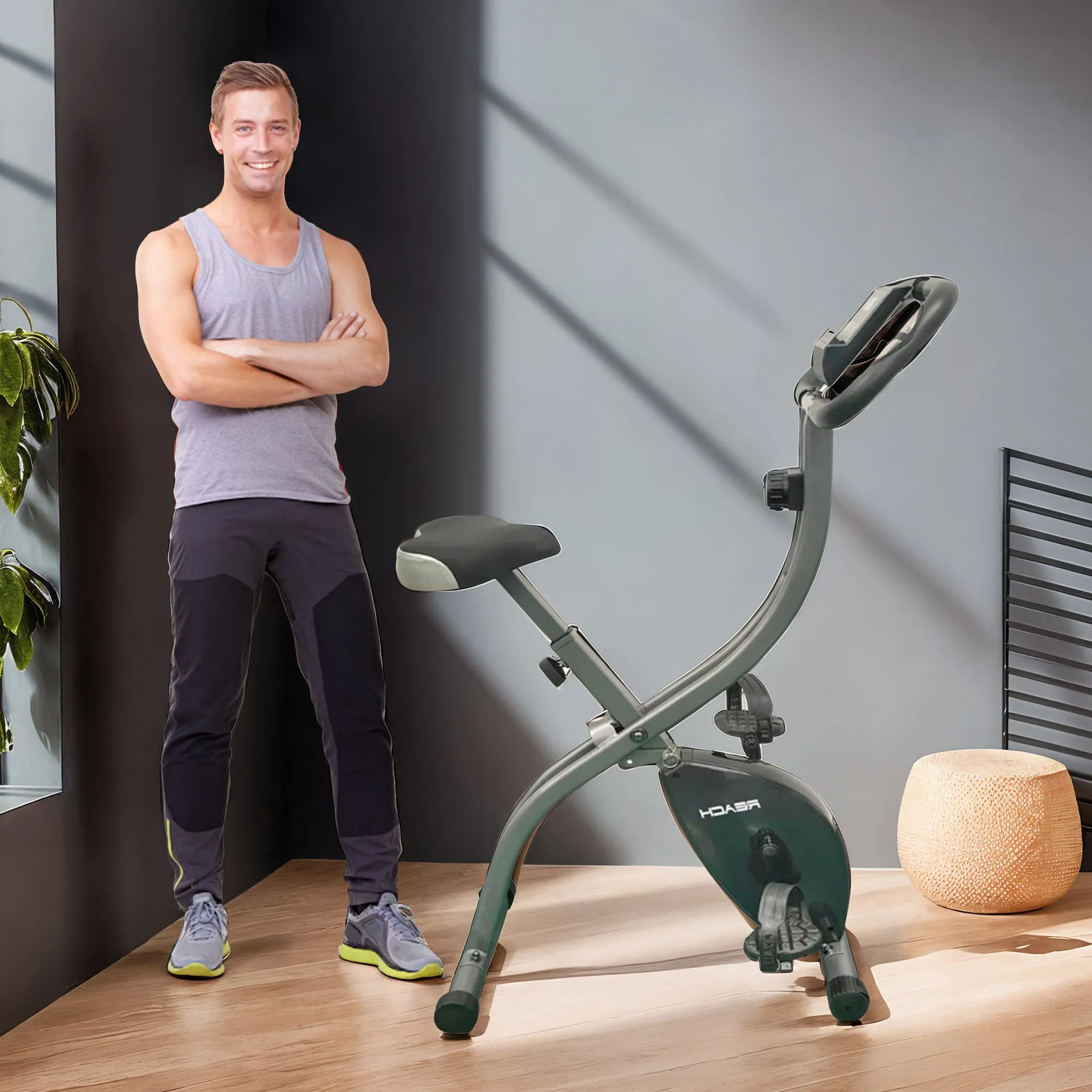 Reach Contempo Foldable Exercise Cycle Perfect for Home Gym | X-Bike | Best Exercise Bike for Full Body Cardio Workouts.