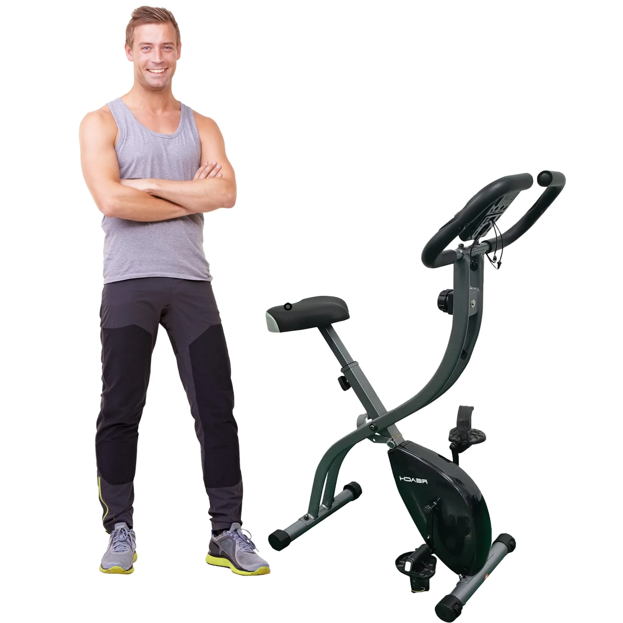Reach Contempo Foldable Exercise Cycle Perfect for Home Gym | X-Bike | Best Exercise Bike for Full Body Cardio Workouts.