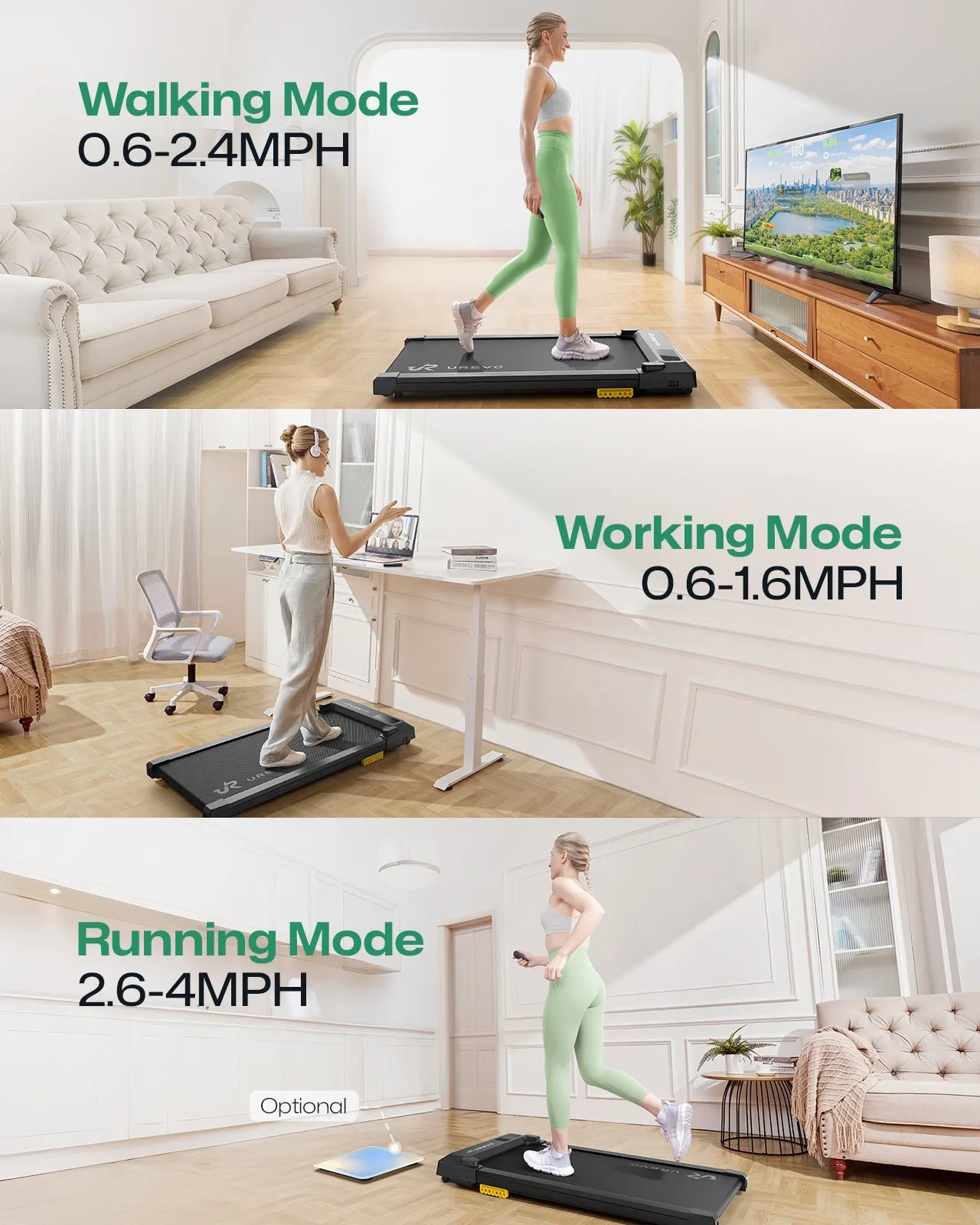 Refurbished-UREVO SpaceWalk E1L Treadmill