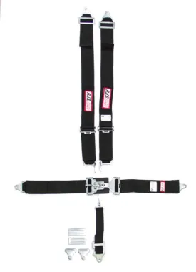RJS 5-Point Harness - Individual Shoulder Harness - Bolt-In Mount - 2" Anti-Sub - Black