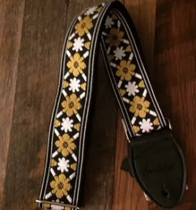 Souldier Strap- Tulip Rooftop Lennon  Gold/White on Black GS1069BK02BK