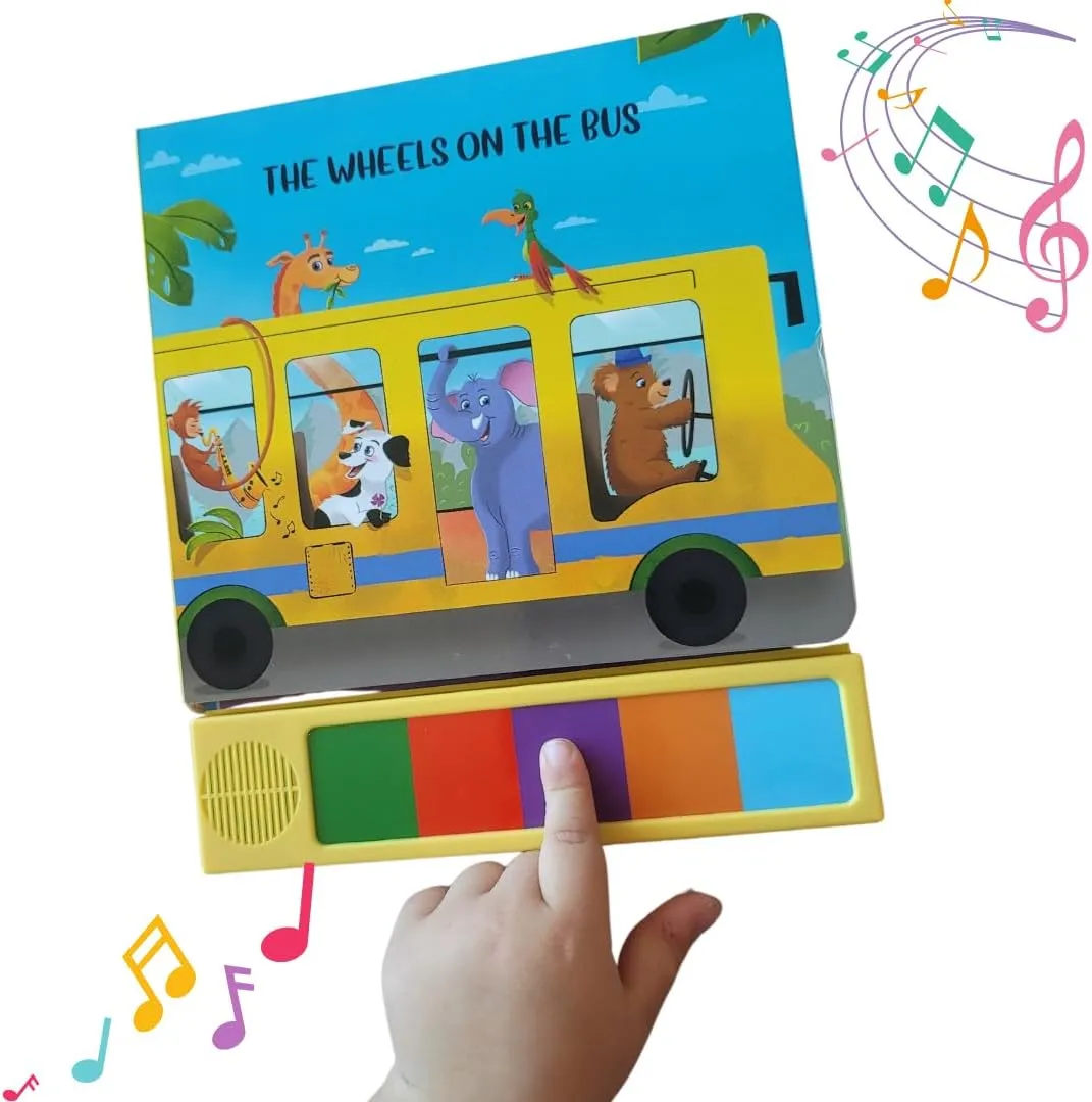 The Wheels on The Bus Interactive Music Toy for Toddlers, Sound Book for Young Kids
