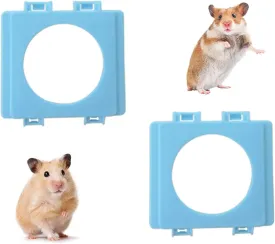 WishLotus Hamster Tunnel Pipe Fittings, 4pc 2.3 Inches Cage Tunnel Connector, External Interface Accessories Module (Blue, 2pc)