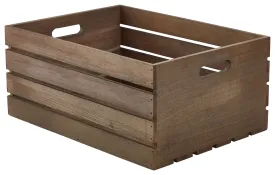 Wooden Crate Dark Rustic Finish 41 x 30 x 18cm
