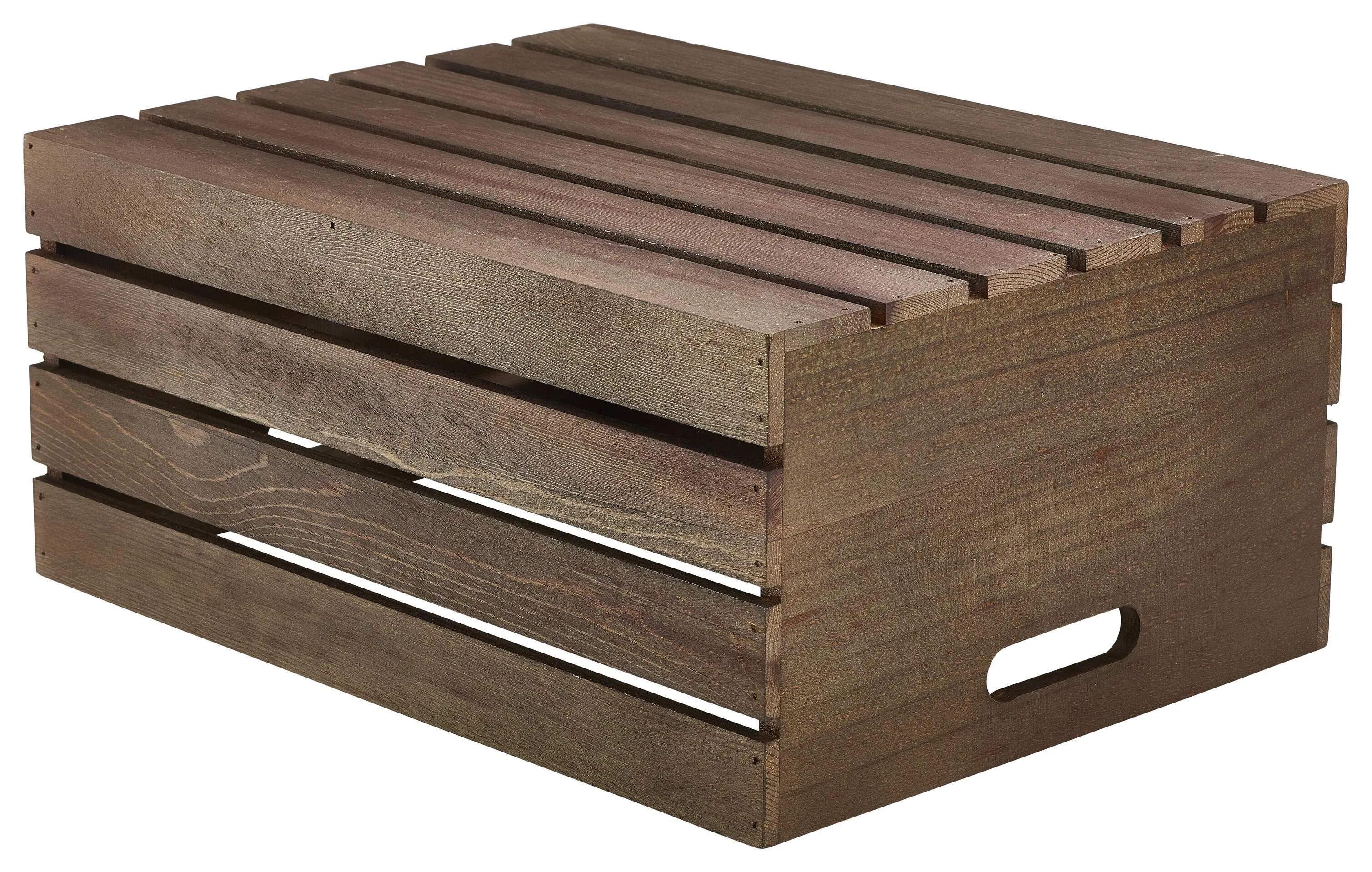 Wooden Crate Dark Rustic Finish 41 x 30 x 18cm