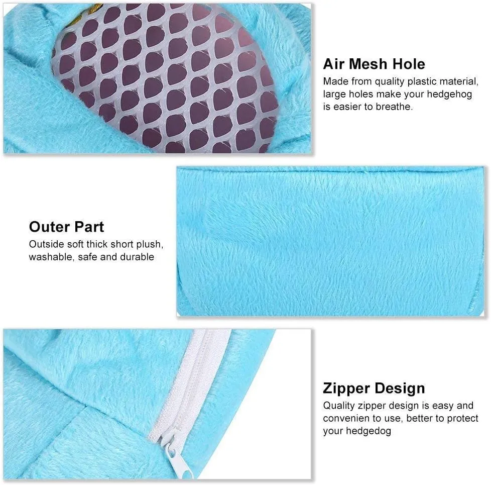 Yosoo Portable African Hedgehog Hamster Breathable Pet Dog Carrier Bags Handbags Puppy Cat Travel Backpack (S, White Mesh - Blue)